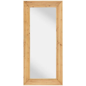 Mid.you Wandspiegel, Natur, Holz, Glas, Tanne,Tanne, rechteckig, 87x188x7 cm, Bsci, Badezimmer, Badezimmerspiegel, Badspiegel
