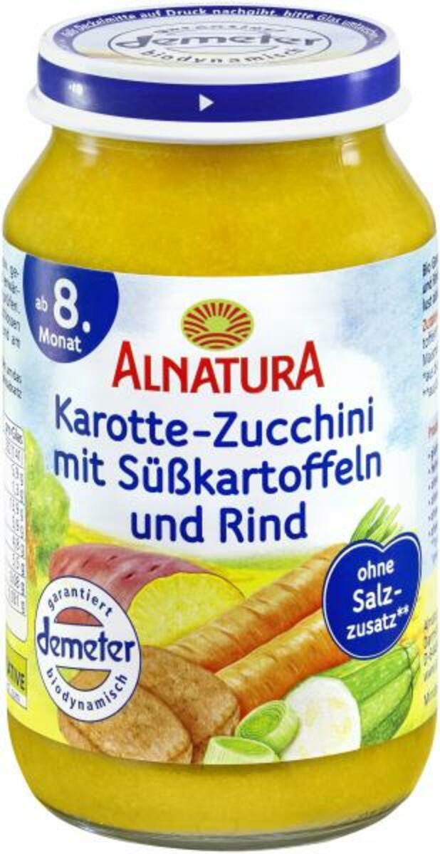 Bild 1 von Alnatura Karotte-Zucchini mit Süßkartoffeln und Rind