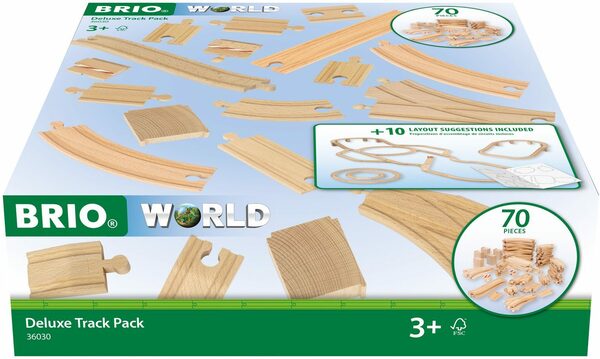 Bild 1 von BRIO® Gleise-Set Holzspielzeug, BRIO® WORLD, Schienensortiment Deluxe, (Set), Made in Europe, FSC®- schützt Wald - weltweit