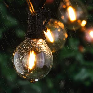 Elegear LED-Lichterkette für Garten, 12m Lichterkette mit 33 Glühbirnen, 30-flammig, IP65 Wasserdicht/2300k G45 Glühbirnen