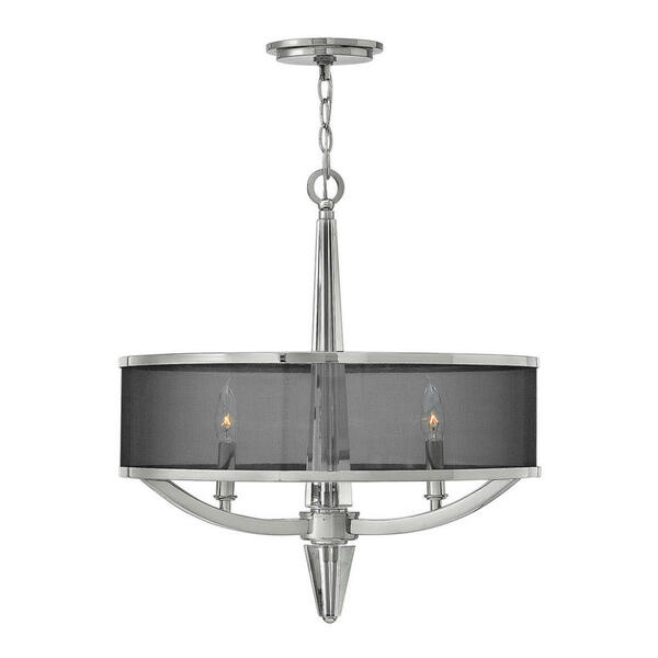 Bild 1 von Hängeleuchte Elstead Ascher, Nickel, Metall, Glas, 67.3 cm, Grüner Punkt, RoHS, höhenverstellbar, Lampen & Leuchten, Innenbeleuchtung, Hängelampen, Esstischlampen