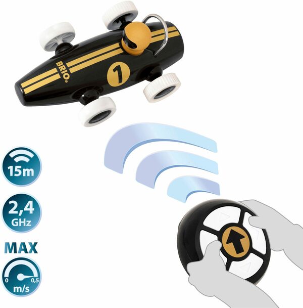 Bild 3 von BRIO® RC-Auto RC Rennwagen, schwarz/gold, mit elektronischer Steuerungsfunktion; FSC®- schützt Wald - weltweit