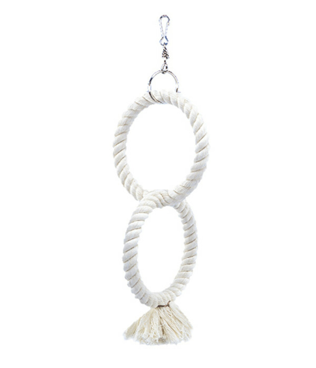 Bild 1 von Nobby Vogelspielzeug 2 Klettterringe, weiß, ca. B19/T4/H35 cm