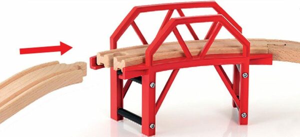Bild 4 von BRIO® Spielzeugeisenbahn-Brücke Holzspielzeug, BRIO® WORLD, Bahnbrücke mit Auffahrten, FSC®- schützt Wald - weltweit
