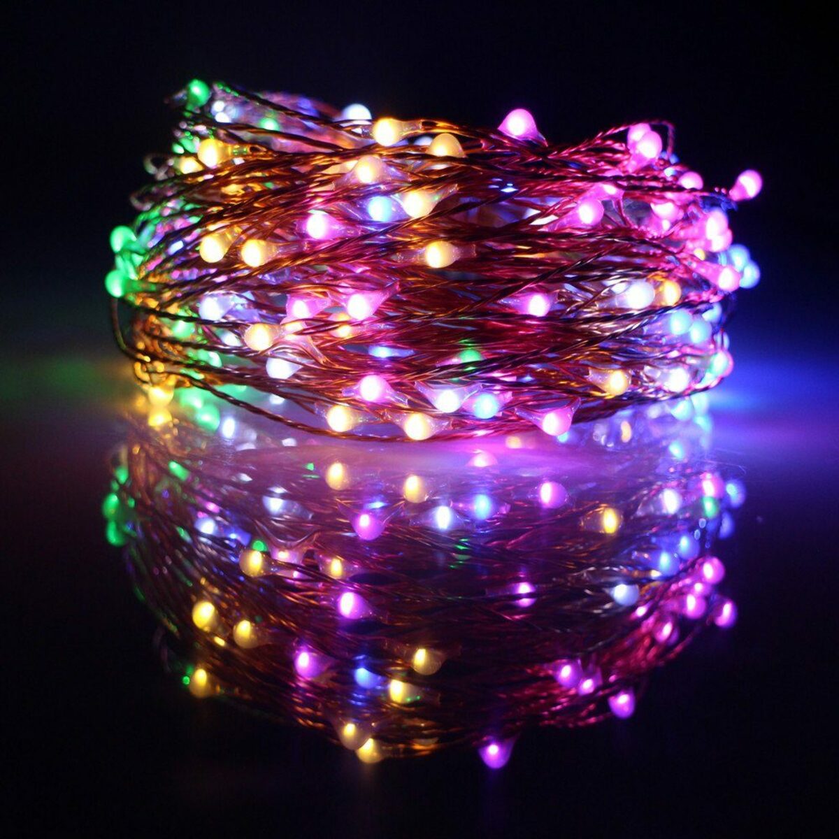 Bild 1 von Rosnek LED-Lichterkette 5/10/20M Hängende Kugel Feuerwerk Lichterkette, USB, Wasserdicht