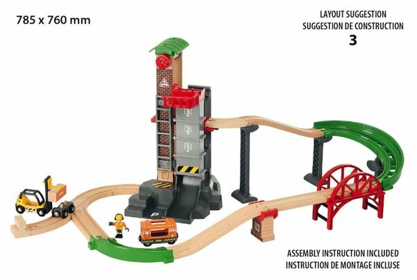 Bild 4 von BRIO® Spielzeugeisenbahn-Set World Eisenbahn Set Großes Lagerhaus-Set mit Aufzug 32 Teile 33887