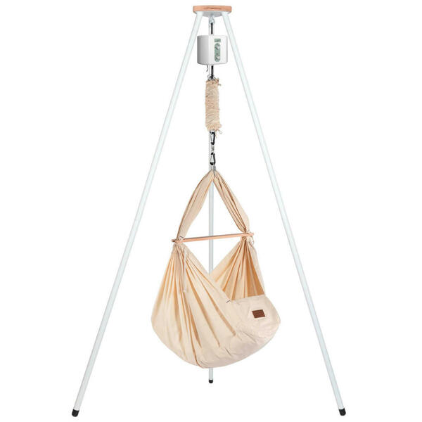 Schmusewolke Federwiege Set Inkl Tipi Gestell Und Motor Wei Beige