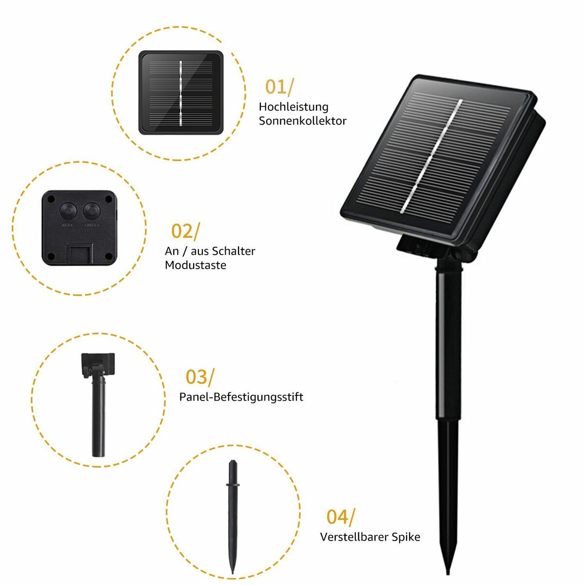 Bild 3 von 7Magic LED-Lichterkette, 50-flammig, LED Dekolicht Solar Campingleuchten