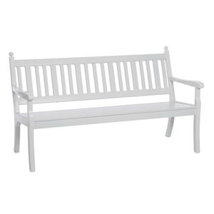 Modante Gartenbank, Weiß, Kunststoff, 3-Sitzer, 160x88x69 cm, abwischbar, Gartenmöbel, Gartenbänke