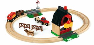 BRIO® Spielzeug-Eisenbahn Holzspielzeug, BRIO® WORLD, Bauernhof Set, (Set), Made in Europe, FSC®- schützt Wald - weltweit