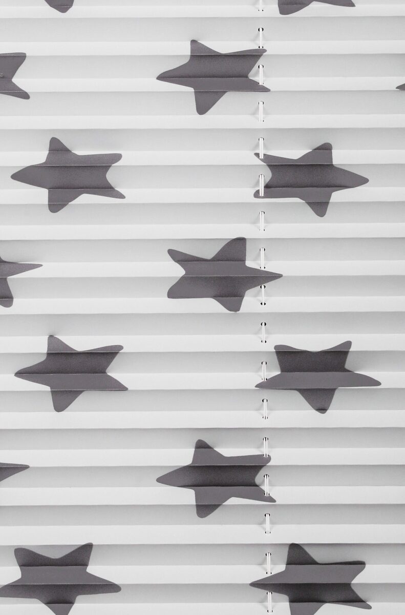 Bild 4 von Plissee Stern, Lüttenhütt, Lichtschutz, ohne Bohren, verspannt, Klemmfix, Fixmaß, Klemmfix, bedruckt