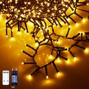 Bild 1 von XERSEK LED-Lichterkette Clusterlichterkette Büschellichterkette Speicherfunktion 31V Strom, Innen Außen IP44 Wasserdicht mit Fernbedienung