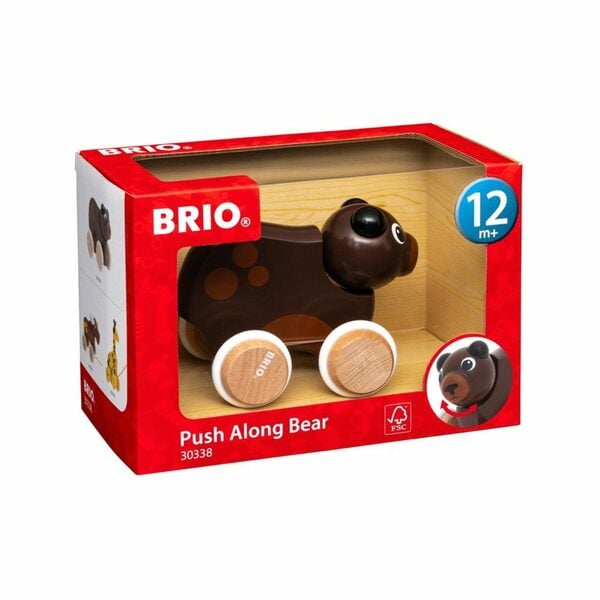 Bild 1 von BRIO® Nachziehspielzeug Brio Kleinkindwelt Holz Schiebespielzeug Lustiger Schiebe Bär 30338