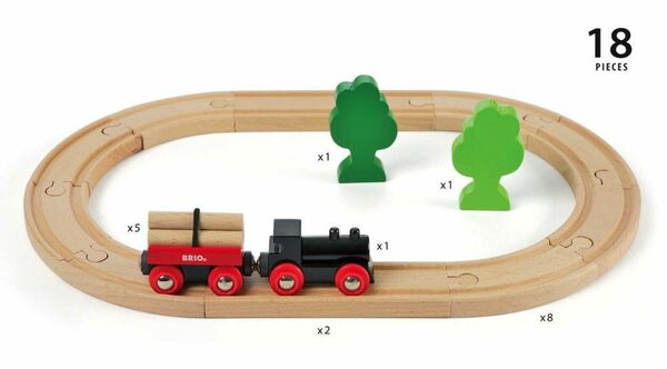 Bild 1 von BRIO® Spielzeugeisenbahn-Set Brio Eisenbahn Classic Set Bahn Starterset 18 Teile 33042