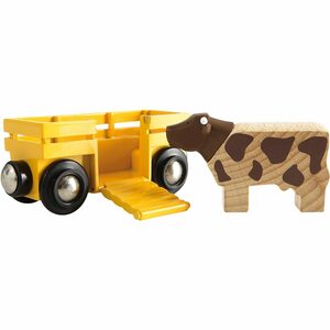 BRIO® Spielzeugeisenbahn-Set Tierwagen mit Kuh