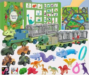 Discaver Adventskalender Neuer Adventskalender 2023, 24-teiliges Dinosaurier-Spielzeugset (1-tlg), Ideal für Jungen, Mädchen, Kinder und Kleinkinder, Weihnachtsgeschenke