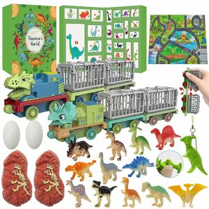 Discaver Adventskalender Adventskalender 2023, 24-teiliges Dinosaurier-Spielset (1-tlg), Ideal für Jungen, Mädchen, Kinder und Kleinkinder, Weihnachtsgeschenke