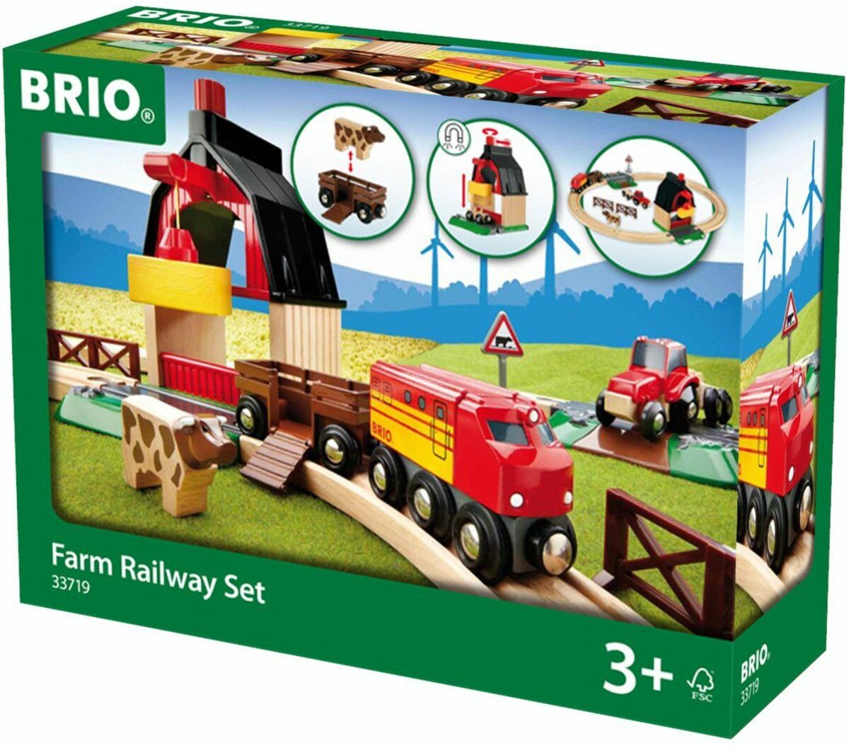 Bild 2 von BRIO® Spielzeug-Eisenbahn Holzspielzeug, BRIO® WORLD, Bauernhof Set, (Set), Made in Europe, FSC®- schützt Wald - weltweit