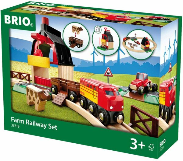 Bild 2 von BRIO® Spielzeug-Eisenbahn Holzspielzeug, BRIO® WORLD, Bauernhof Set, (Set), Made in Europe, FSC®- schützt Wald - weltweit