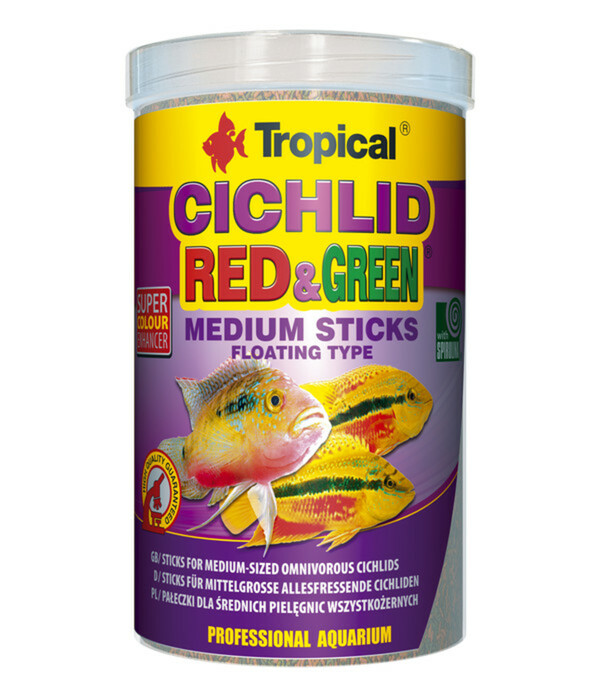 Bild 1 von Tropical® Fischfutter Cichlid Red & Green Medium Sticks