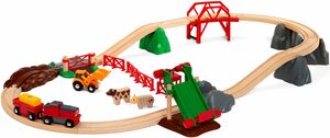 BRIO® Spielzeug-Eisenbahn Holzspielzeug, Großes Bahn Bauernhof-Set, (30-tlg), FSC® - schützt Wald - weltweit