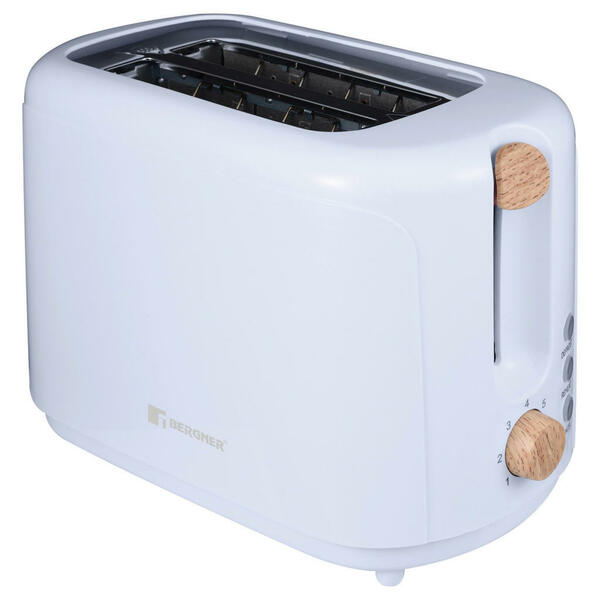 Bild 1 von Toaster, Weiß, Kunststoff, 18.5x29.5x16 cm, Lfgb, Krümelschublade, Auftaufunktion, Schnellstoppfunktion, Küchengeräte, Toaster