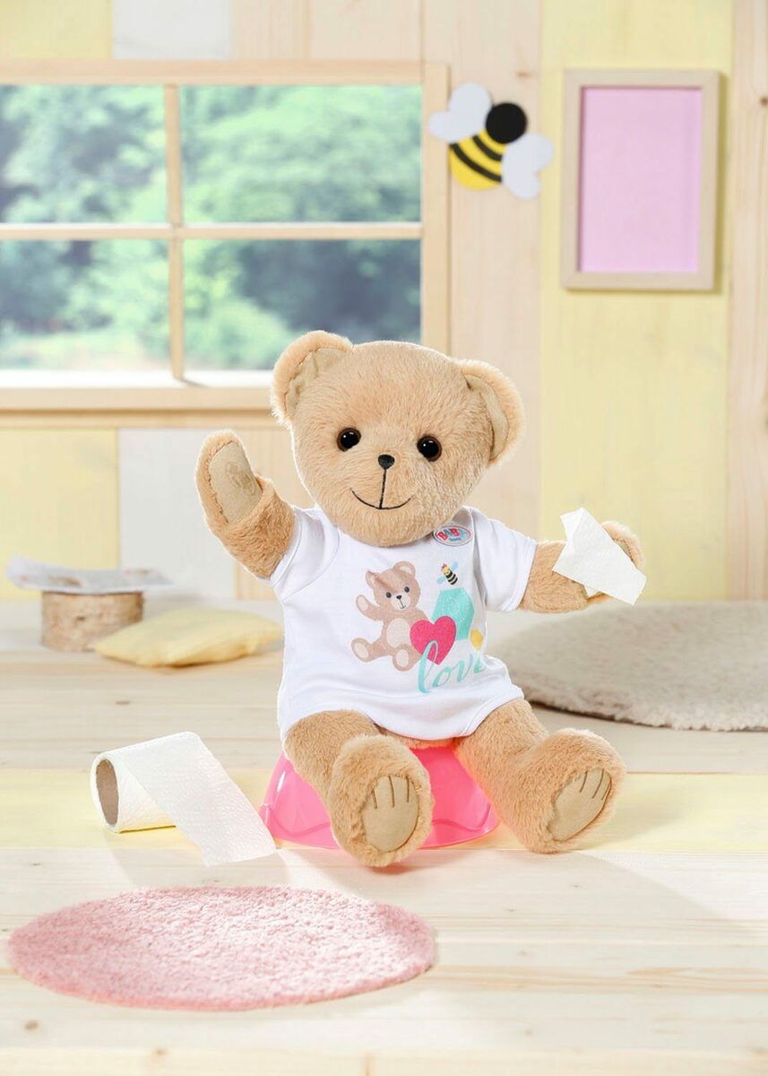 Bild 2 von Baby Born Kuscheltier Bär, weiß, inklusive Strampler