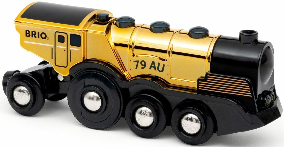 Bild 1 von BRIO® Spielzeug-Zug Goldene Batterielok, m. Licht und Sound; FSC® - schützt Wald - weltweit