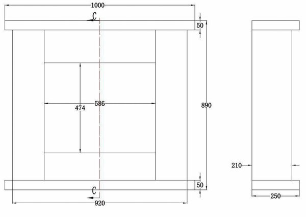 Bild 2 von Heathus Elektrokamin Schenefeld, bis 1500 W Heizleistung, regelbares Flammenbild, Fernbedienung, Timer