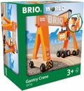 Bild 2 von BRIO® Spielzeugeisenbahn-Erweiterung Holzspielzeug, BRIO® WORLD, Container-Verladekran, FSC®- schützt Wald - weltweit