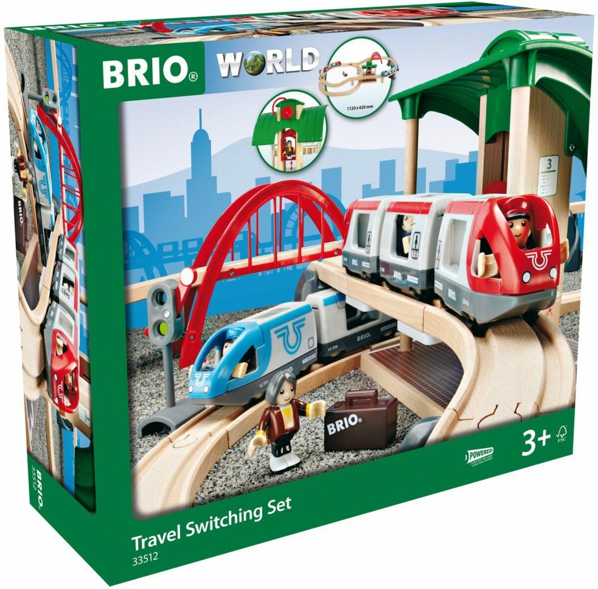 Bild 4 von BRIO® Spielzeug-Eisenbahn Holzspielzeug, BRIO® WORLD, Großes Bahn Reisezug Set, (Set), Made in Europe, FSC®- schützt Wald - weltweit