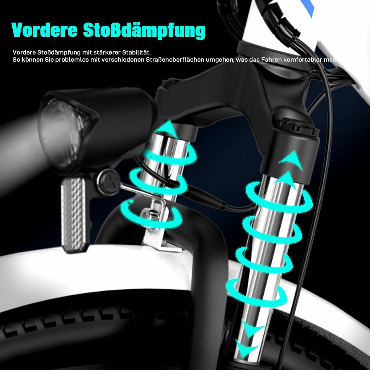 Bild 3 von HITWAY E-Bike 26 Zoll Luftreifen Elektrofahrrad mit 250W,36V/11.2Ah,7 Gängen,StVZO