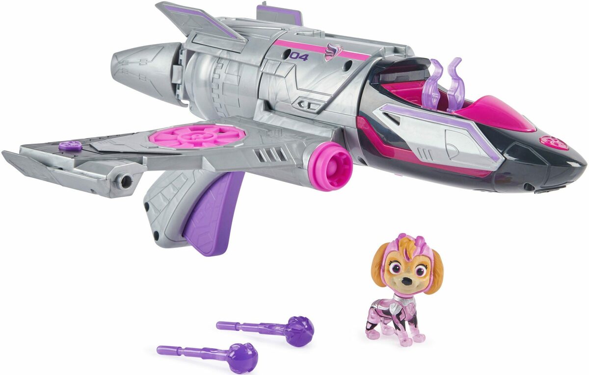 Bild 1 von Spin Master Spielzeug-Flugzeug PAW Patrol, Der Mighty Kinofilm: Skyes Deluxe Superhelden-Jet, inkl. Skye Figur, mit Licht- und Soundeffekt