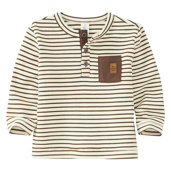 Bild 1 von Jungen Langarmshirt mit Brusttasche HELLBEIGE / DUNKELBRAUN