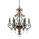 Bild 1 von Kronleuchter Elstead Marquette, Bronze, Metall, Glas, 105.5 cm, Grüner Punkt, RoHS, höhenverstellbar, Lampen & Leuchten, Innenbeleuchtung, Hängelampen, Kronleuchter