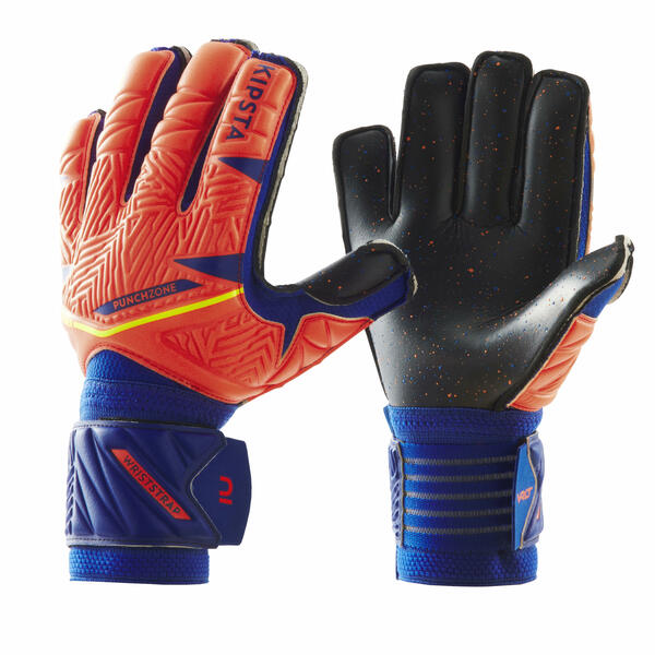Bild 2 von Kinder Fussball Torwarthandschuhe - F500 Viralto Shielder orange/blau