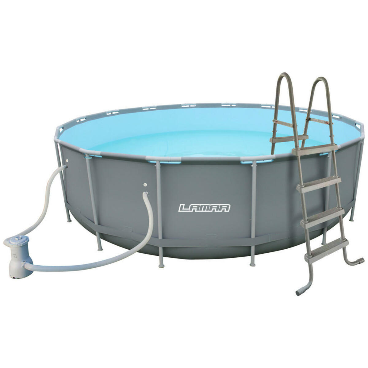 Bild 1 von Atrigo Poolset, Metall, Kunststoff, 488x122 cm, Freizeit, Pools und Wasserspaß, Pools