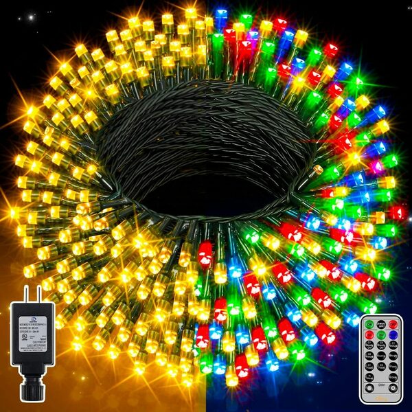 Bild 1 von Diyarts LED-Lichterkette, 500-flammig, Hochwertige 500 LED Festtagslichter, 50m Länge, 8 Modi, Fernbedienung