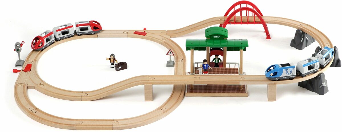 Bild 1 von BRIO® Spielzeug-Eisenbahn Holzspielzeug, BRIO® WORLD, Großes Bahn Reisezug Set, (Set), Made in Europe, FSC®- schützt Wald - weltweit