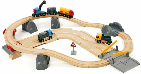 Bild 1 von BRIO® Spielzeug-Eisenbahn BRIO® WORLD, Straßen & Schienen Steinverlade Set, (Set), FSC®- schützt Wald - weltweit