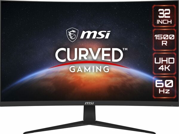 Bild 1 von MSI G321CUV Curved-Gaming-Monitor (80 cm/32 ", 3840 x 2160 px, 4K Ultra HD, 4 ms Reaktionszeit, 60 Hz, VA LED)