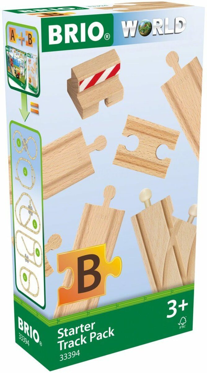 Bild 3 von BRIO® Gleise-Set Holzspielzeug, Ergänzungsset, BRIO® WORLD, Schienen Starter Pack B, FSC®- schützt Wald - weltweit