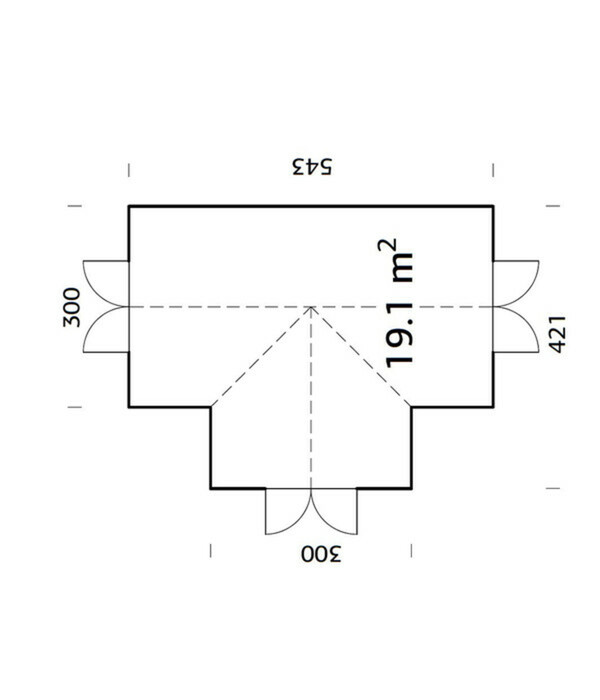 Bild 3 von Palmako Glashaus Emilia, ca. B421/H288/T543 cm