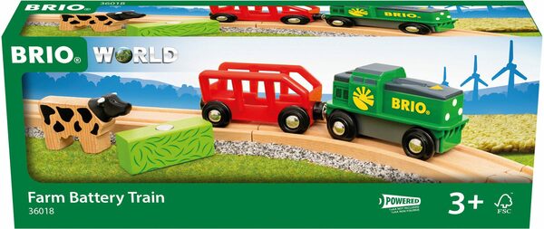 Bild 4 von BRIO® Spielzeug-Eisenbahn BRIO® WORLD, Bauernhof Batterie-Zug, FSC®- schützt Wald - weltweit