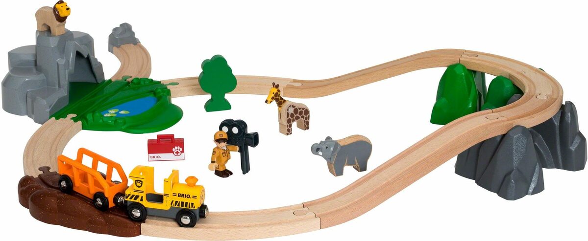 Bild 1 von BRIO® Spielzeug-Eisenbahn Holzspielzeug, BRIO® WORLD, Safari Bahn Set, FSC®- schützt Wald - weltweit