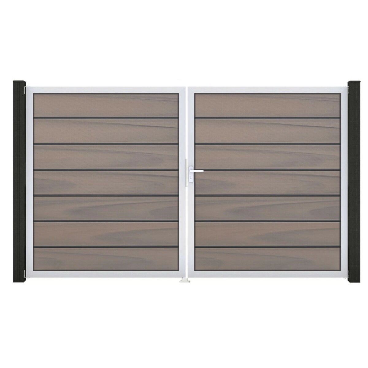 Bild 1 von GroJa Grande Steckzaun Tor Premium DIN Links EV1 Bi-Color co-extrudiert