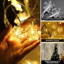 Bild 3 von Oneid LED-Lichterkette Schneeflocke Lichter,80 LED 10m Weihnachtslichter mit Fernbedienung