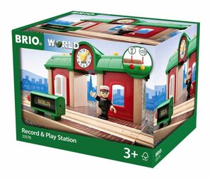BRIO® Spielzeugeisenbahn-Gebäude World Eisenbahn Gebäude Sprechender Bahnhof 3 Teile 33578