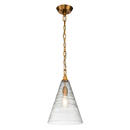 Bild 1 von Hängeleuchte Elstead Elmore, Messing, Metall, Glas, 59.4 cm, Grüner Punkt, RoHS, höhenverstellbar, Lampen & Leuchten, Innenbeleuchtung, Hängelampen, Esstischlampen