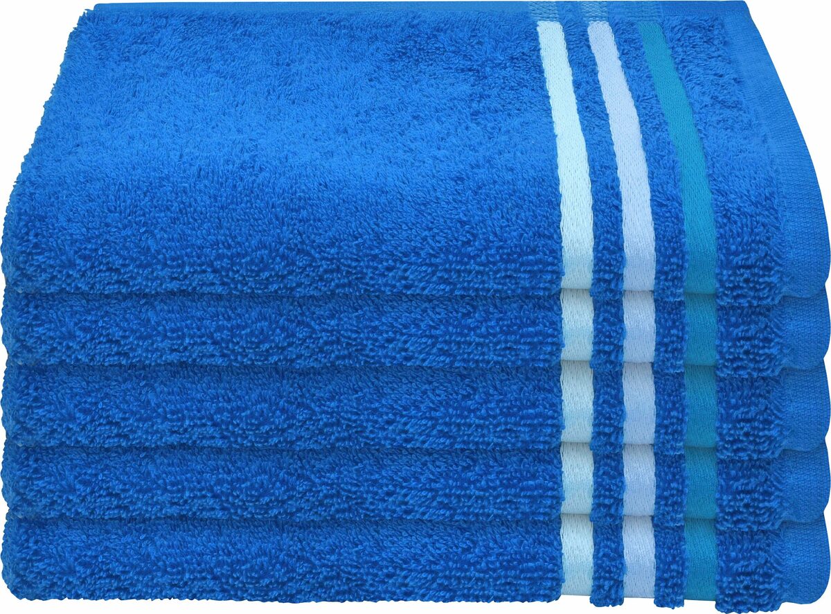 Bild 1 von Schiesser Gästehandtücher Skyline, Frottier (5-St), mir Streifenbordüre